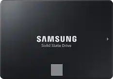 Front. Samsung - 870 EVO 2TB Internal SSD SATA - Black.