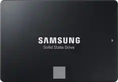 Front. Samsung - 870 EVO 250GB Internal SSD SATA - Black.
