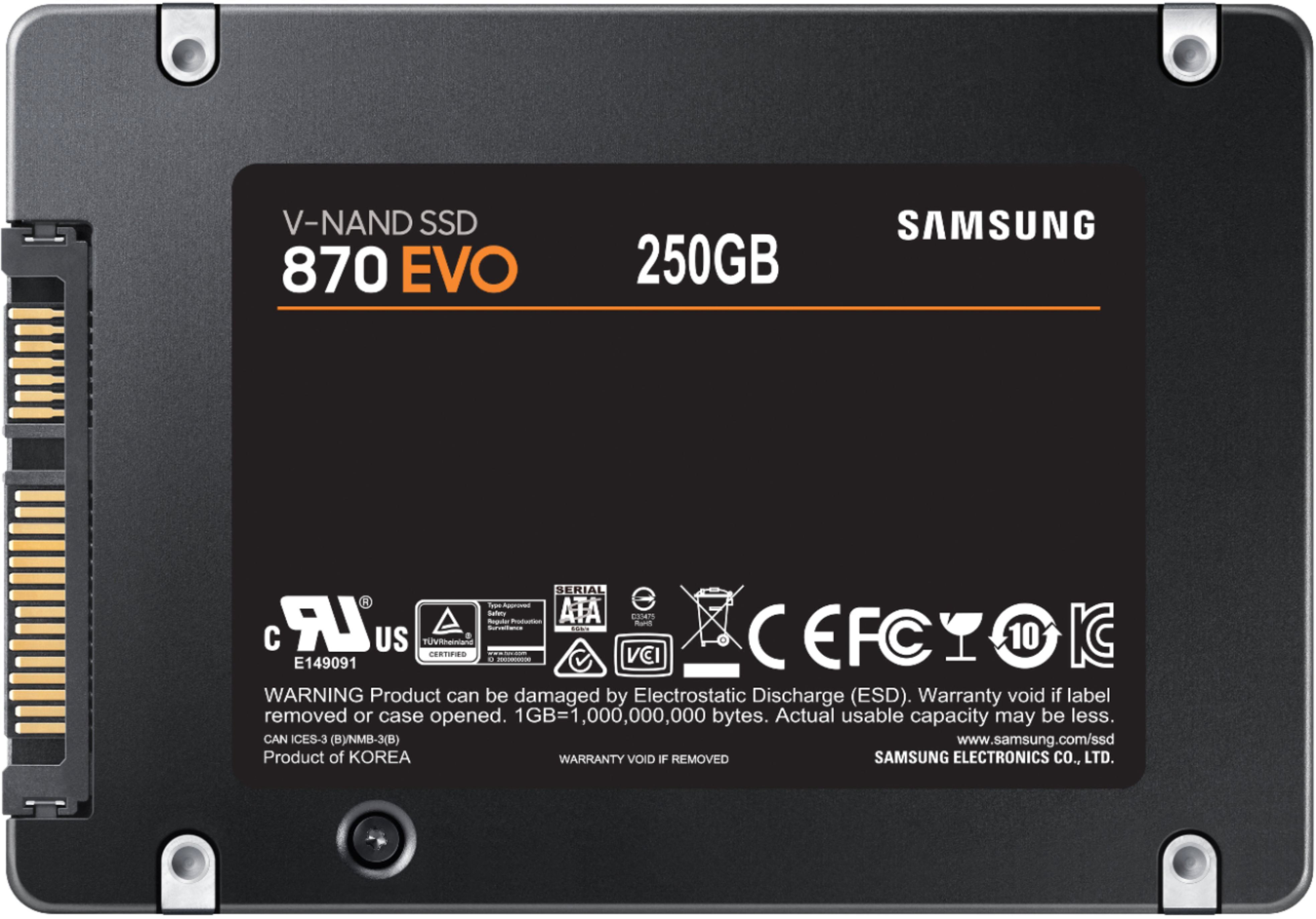 Victor Mægtig Brød Samsung 870 EVO 250GB Internal SSD SATA MZ-77E250B/AM - Best Buy
