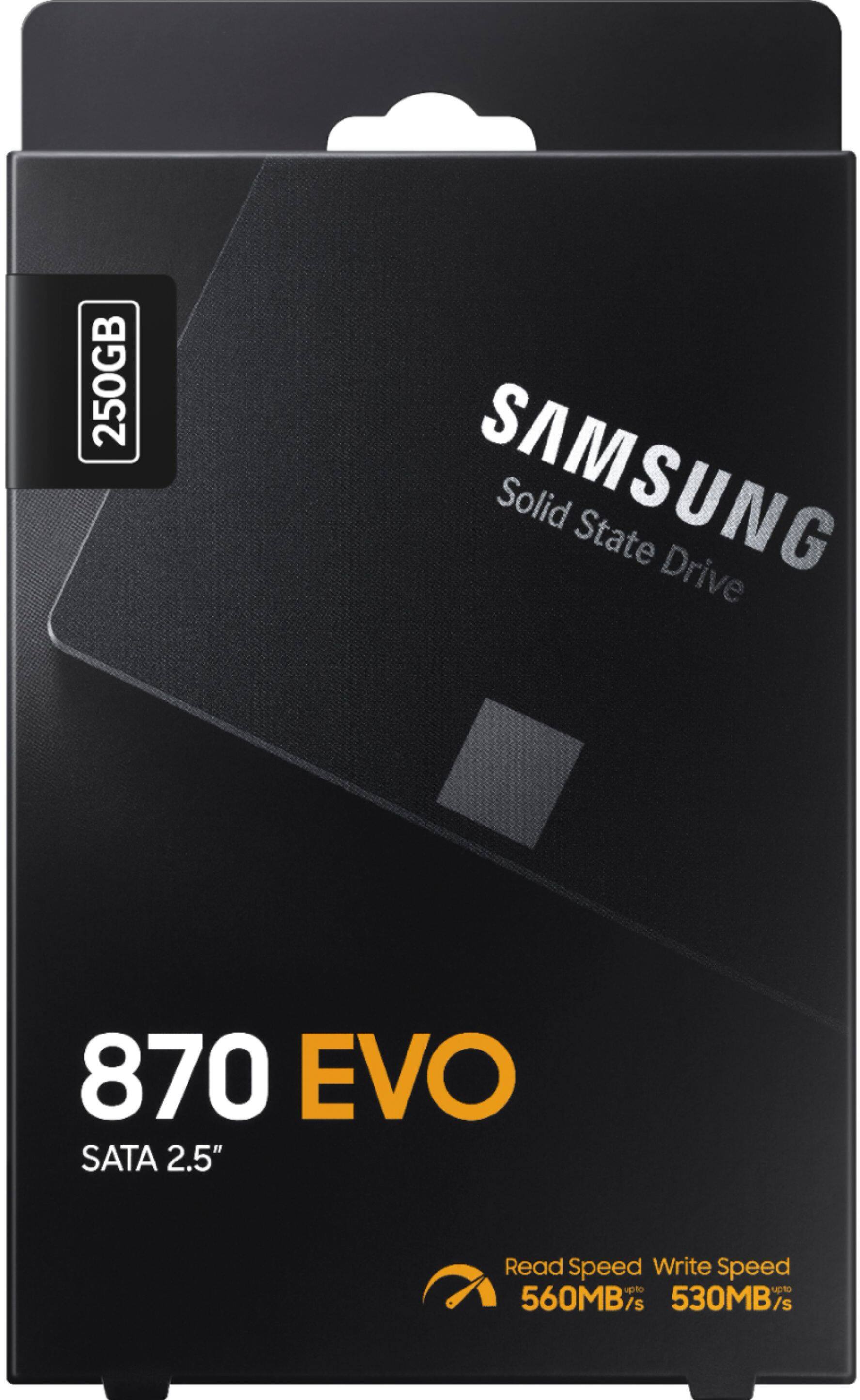 Alt View 18. Samsung - 870 EVO  250GB Internal SSD SATA - Black.
