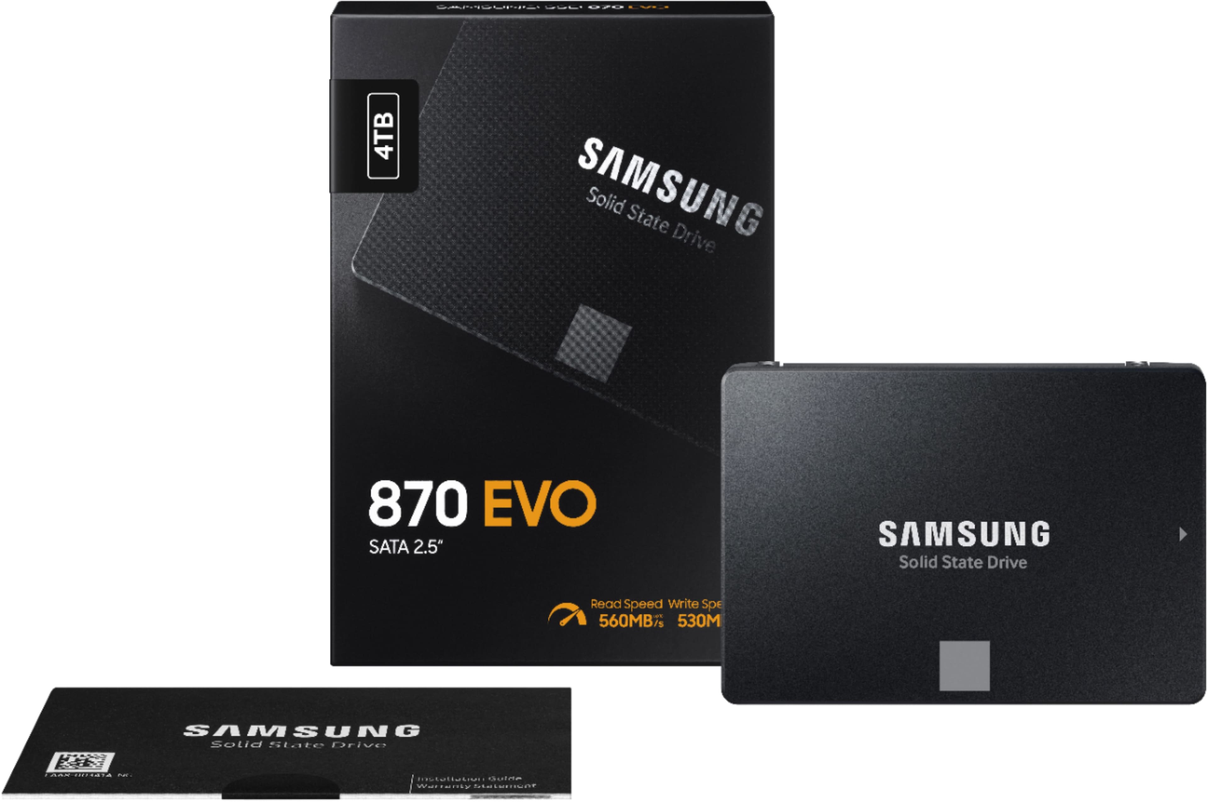 Alt View 14. Samsung - 870 EVO 4TB Internal SSD SATA - Black.