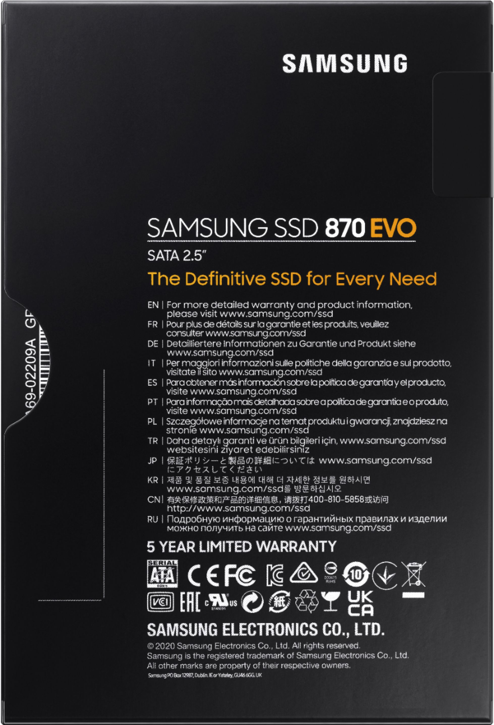 870 EVO SATA 2.5 SSD 4TB Memory & Storage - MZ-77E4T0B/AM