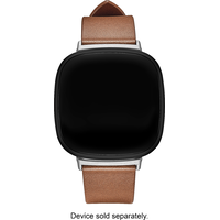 Platinum Horween Leather Watch Band for Fitbit Versa 3 and Fitbit