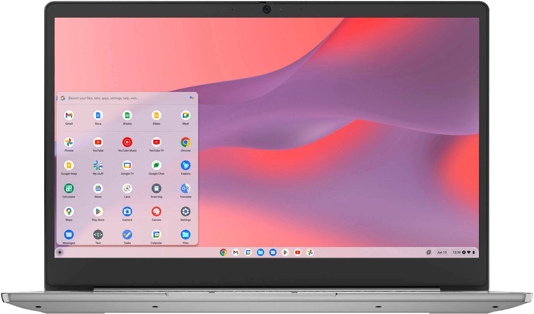 Alt View 1. Lenovo - Chromebook 3 14" Touch Laptop - Mediatek MT8183 - 4GB Memory - 64GB eMMC - Arctic Grey.