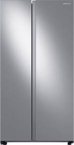 Samsung - 23 cu. ft. Side-by-Side Counter Depth Refrigerator with WiFi and All-Around Cooling - Stainless steel - Front_Standard