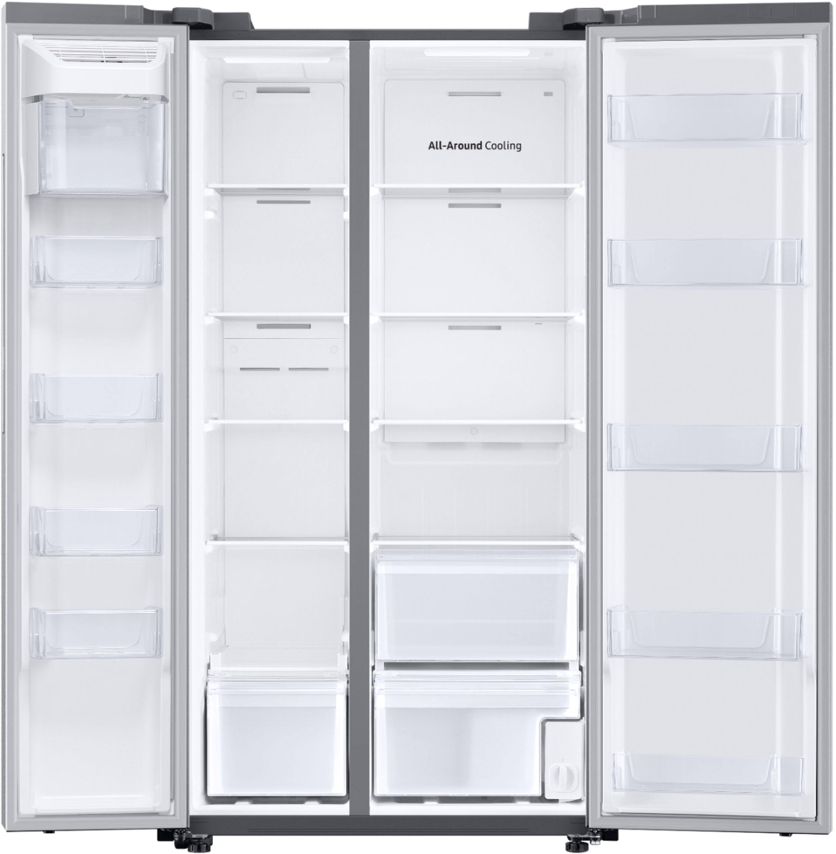 Alt View 15. Samsung - 23 cu. ft. Side-by-Side Counter Depth Smart Refrigerator with All-Around Cooling - Stainless Steel.