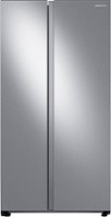 Samsung - 28 cu. ft. Side-by-Side Smart Refrigerator with Large Capacity - Stainless Steel - Front_Zoom