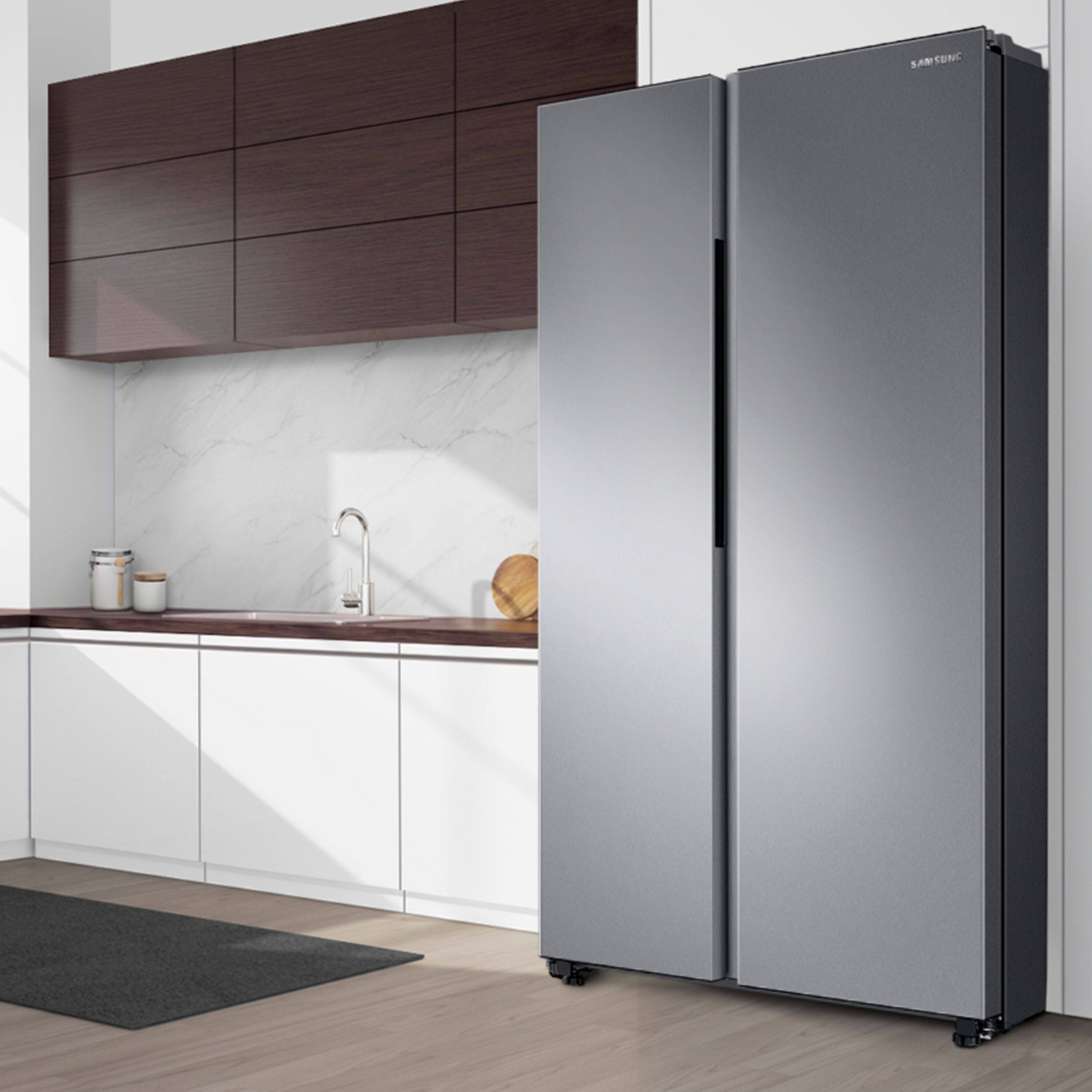 Alt View 10. Samsung - 28 cu. ft. Side-by-Side Smart Refrigerator with Large Capacity - Stainless Steel.