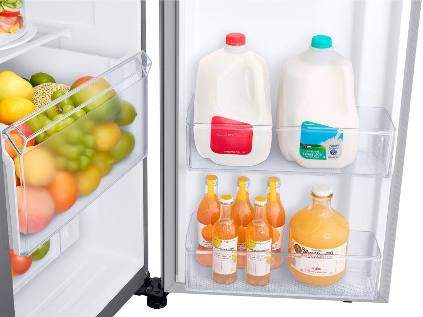 Alt View 16. Samsung - 28 cu. ft. Side-by-Side Smart Refrigerator with Large Capacity - Stainless Steel.