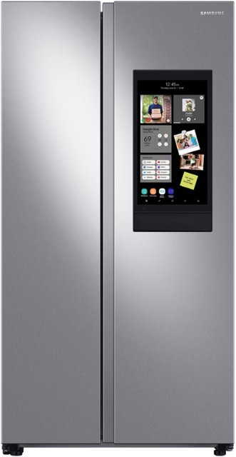 Samsung – 27.3 cu. ft. Side-by-Side Refrigerator with Family Hub – Stainless steel