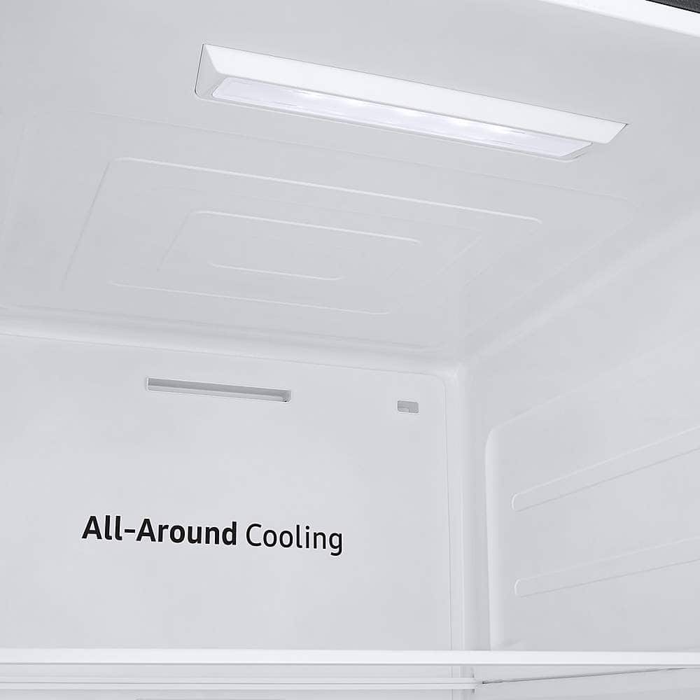 Alt View 13. Samsung - 23 cu. ft. Side-by-Side Counter Depth Smart Refrigerator with All-Around Cooling - Black Stainless Steel.