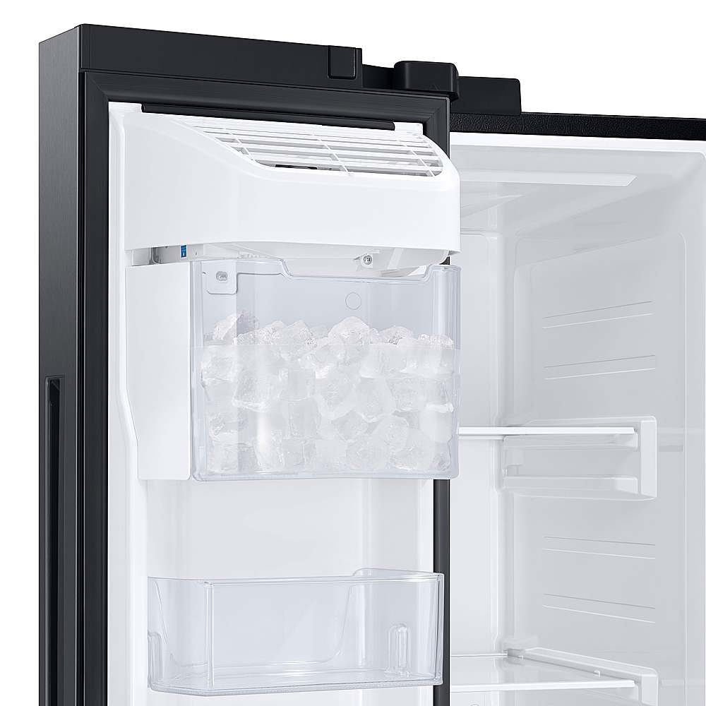 Alt View 14. Samsung - 23 cu. ft. Side-by-Side Counter Depth Smart Refrigerator with All-Around Cooling - Black Stainless Steel.