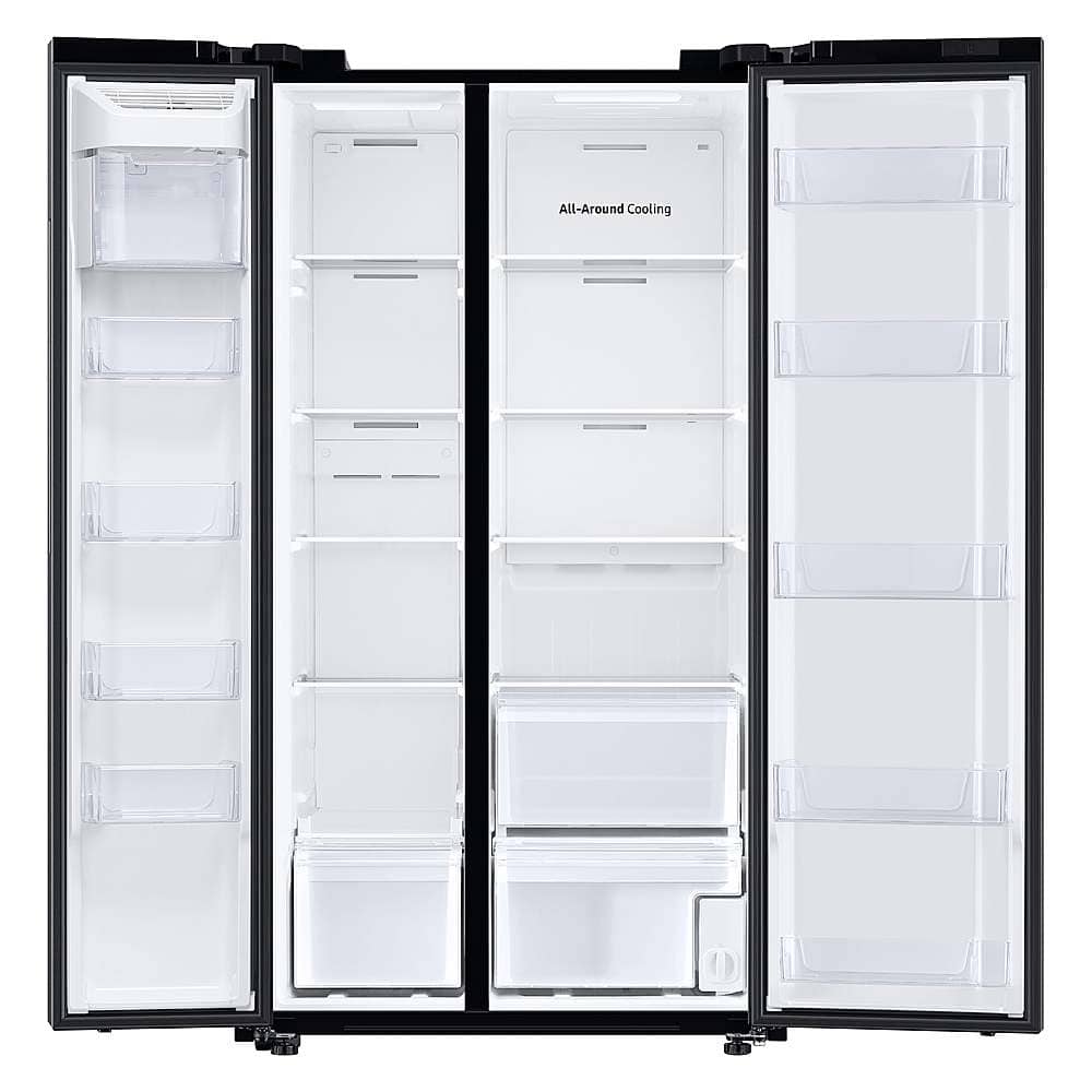 Alt View 15. Samsung - 23 cu. ft. Side-by-Side Counter Depth Smart Refrigerator with All-Around Cooling - Black Stainless Steel.