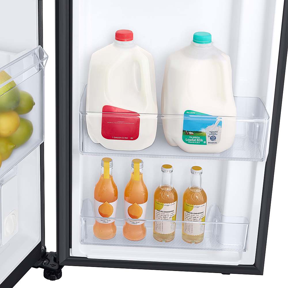 Alt View 16. Samsung - 23 cu. ft. Side-by-Side Counter Depth Smart Refrigerator with All-Around Cooling - Black Stainless Steel.