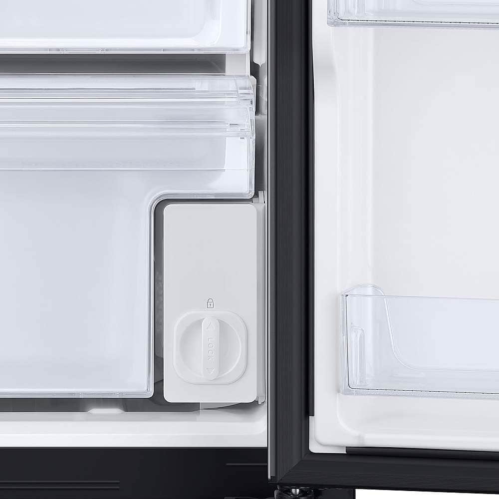 Alt View 19. Samsung - 23 cu. ft. Side-by-Side Counter Depth Smart Refrigerator with All-Around Cooling - Black Stainless Steel.