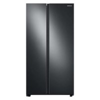 Samsung - 28 cu. ft. Side-by-Side Smart Refrigerator with Large Capacity - Black Stainless Steel - Front_Zoom