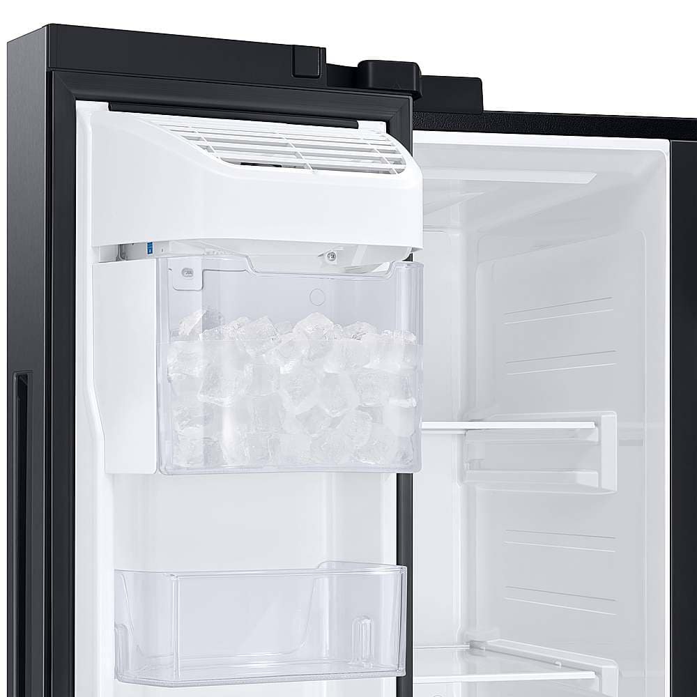 Alt View 13. Samsung - 28 cu. ft. Side-by-Side Smart Refrigerator with Large Capacity - Black Stainless Steel.