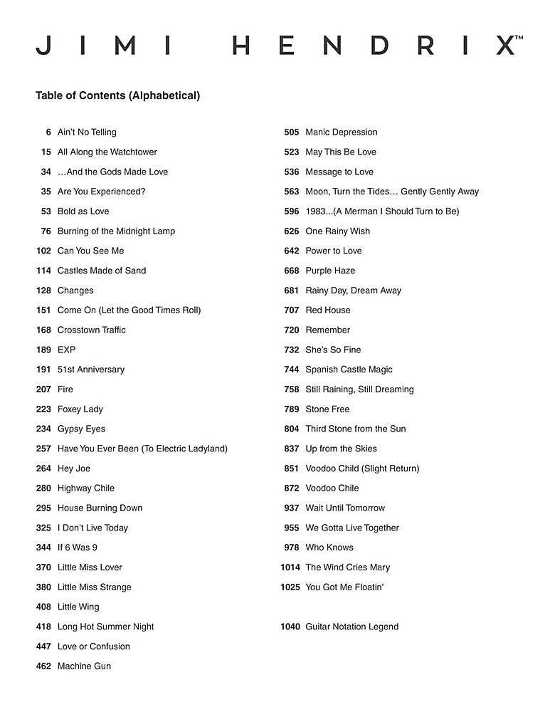 Alt View 12. Hal Leonard - Jimi Hendrix - The Complete Scores.