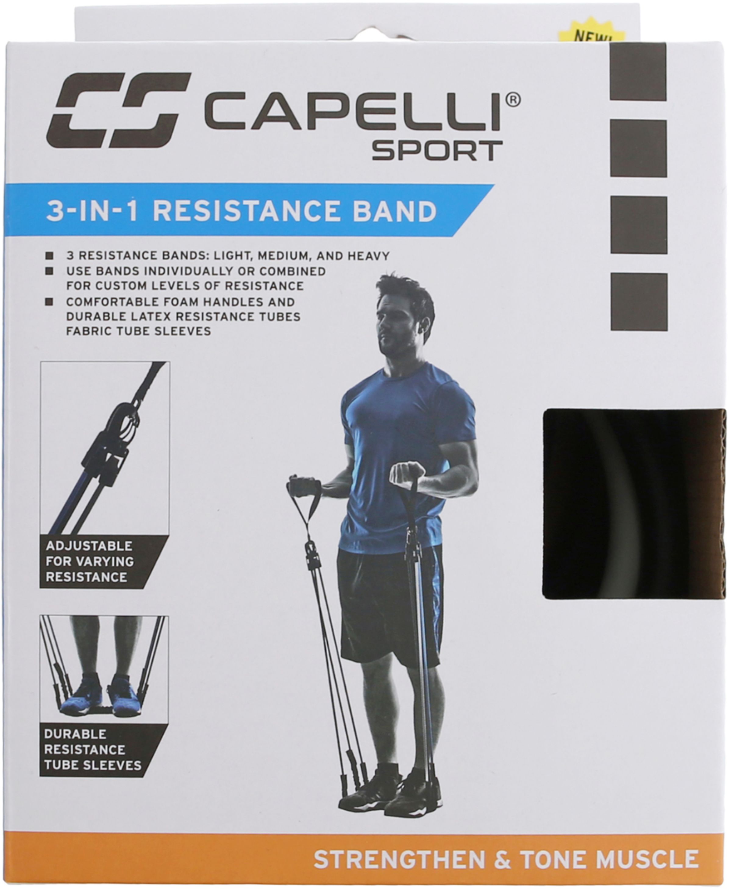 Customer Reviews: Capelli Sport 3-in-1 Resistance Band Latex Black ...