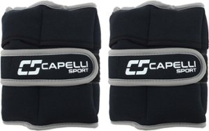 Capelli Sport - 10lb Adjustable Soft Ankle Wrist Weights - Black Combo - Front_Zoom