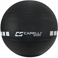 Capelli Sport - 75cm Exercise Ball  with foot pump - Black Combo - Front_Zoom