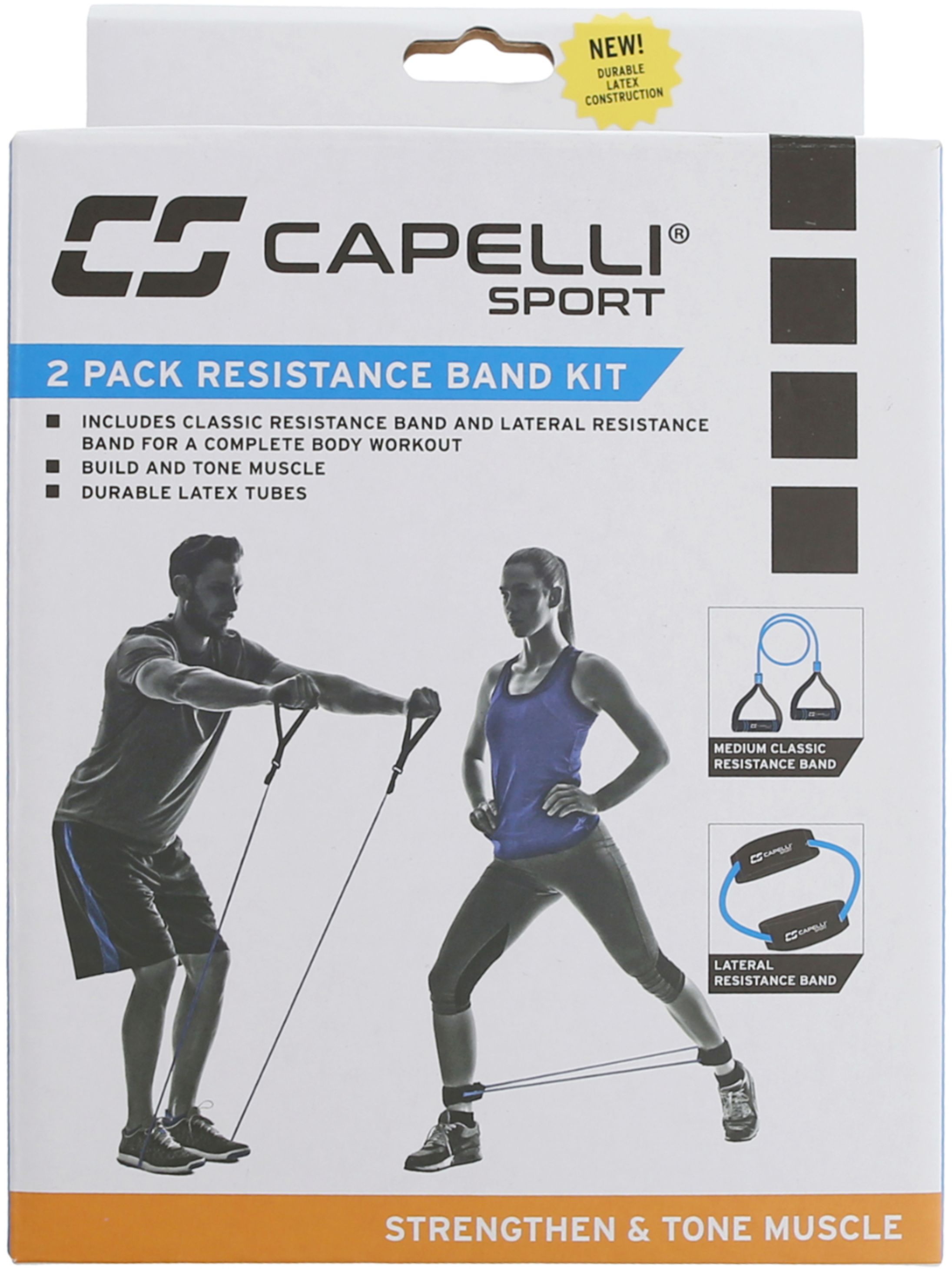 Best Buy: Capelli Sport 2 Pack Resistance Band Kit Blue Combo CSEF-1028L