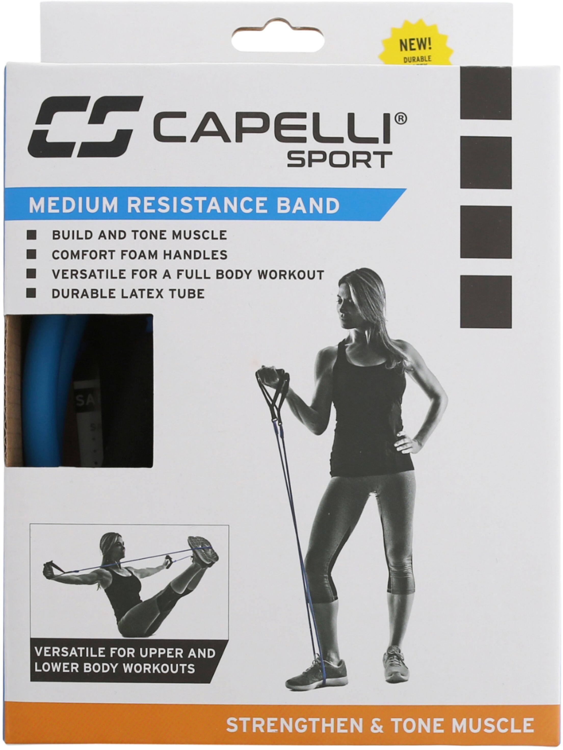Best Buy Capelli Sport Medium Resistance Band Latex Blue Combo CSEF1023L