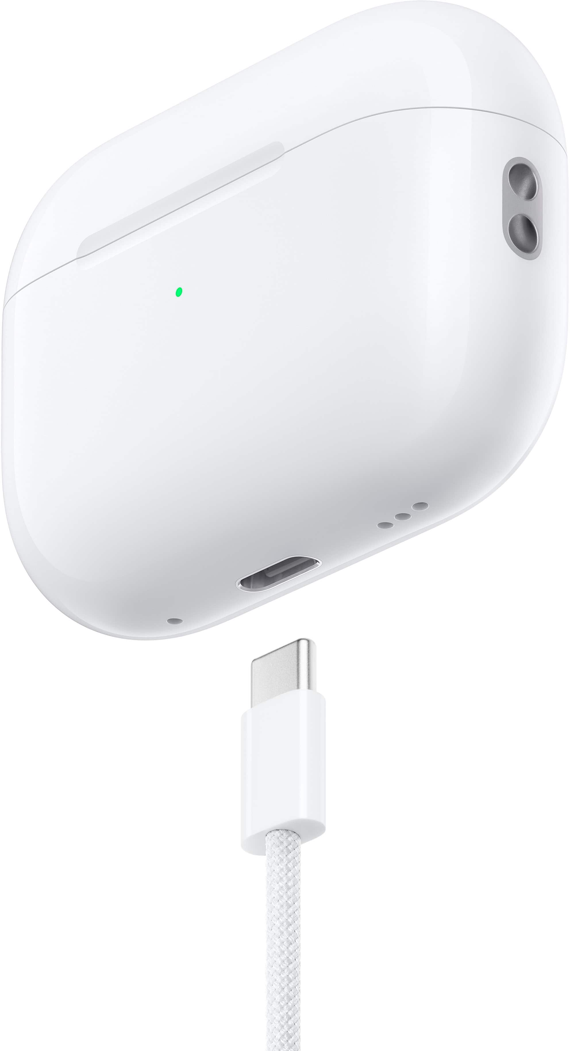 Apple Geek Squad Certified Refurbished AirPods Pro 2nd generation with MagSafe Case USB C White GSRF MTJV3AM A Best Buy