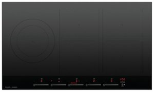 Fisher & Paykel - 36 Inch 5 Zone Induction Cooktop with SmartZone - Black - Front_Zoom
