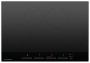 Fisher & Paykel - 30 Inch 4 Zone Induction Cooktop - Black