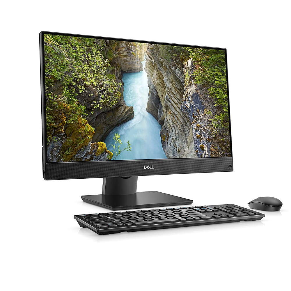 Angle View: Dell - OptiPlex 5480 24" AOI Desktop - 1920 x 1080 - i7-10700 - 8GB - 1TB HDD