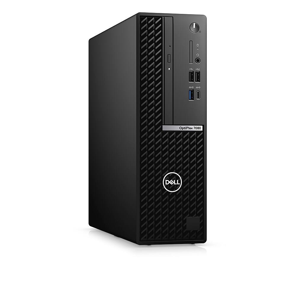 Angle View: Dell - OptiPlex 7080 SFF PC - i5 -10500 - 8GB - 256GB SSD - Keyboard and Mouse