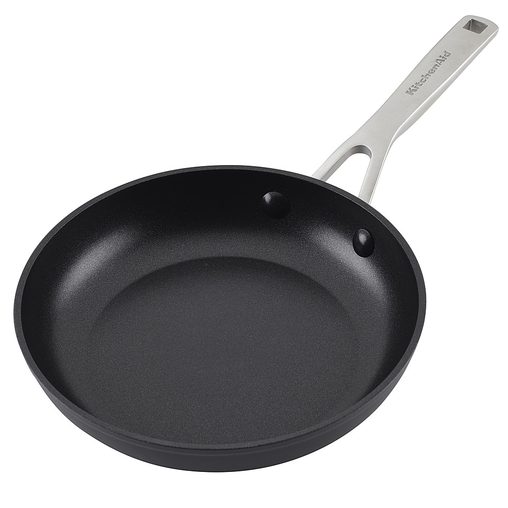 HITECLIFE Deep Frying Pan with Lid, 9.5 Inch Nonstick Induction Saute Pan,  Aluminum, Black 