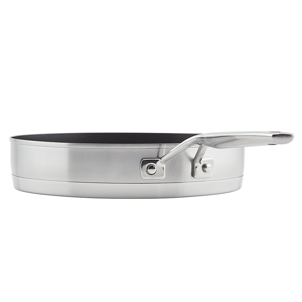 KitchenAid 3-Ply Base Stainless Steel Nonstick Round Grill Pan, 10.25-Inch Brushed  Stainless Steel 71012 Best Buy