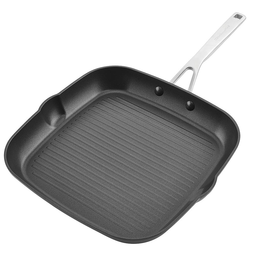 Best Buy: KitchenAid Hard-Anodized Induction Nonstick Square Grill Pan,  11.25-Inch, Matte Black Matte Black 80126