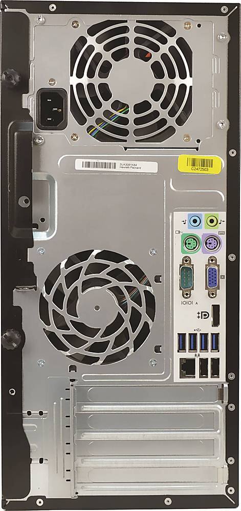 Back View: HP - Refurbished Compaq Pro Desktop - Intel Core i5 - 8GB Memory - 250GB SSD