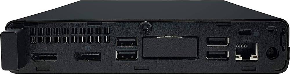 Back View: Dell - OptiPlex 5000 Desktop - Intel i5-10500T - 8 GB Memory - 256 GB SSD - Black