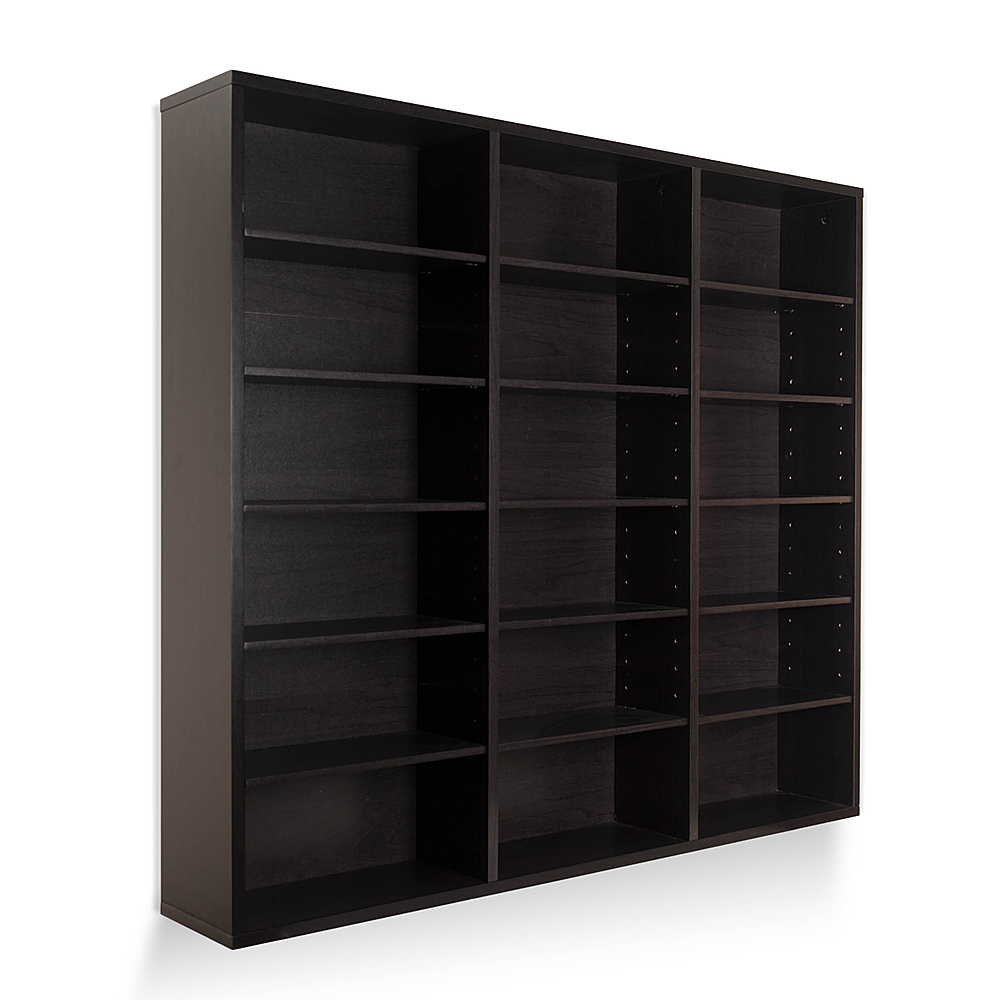 Angle View: Atlantic - Oskar 540 Wall Mounted Media Storage Cabinet - Brown