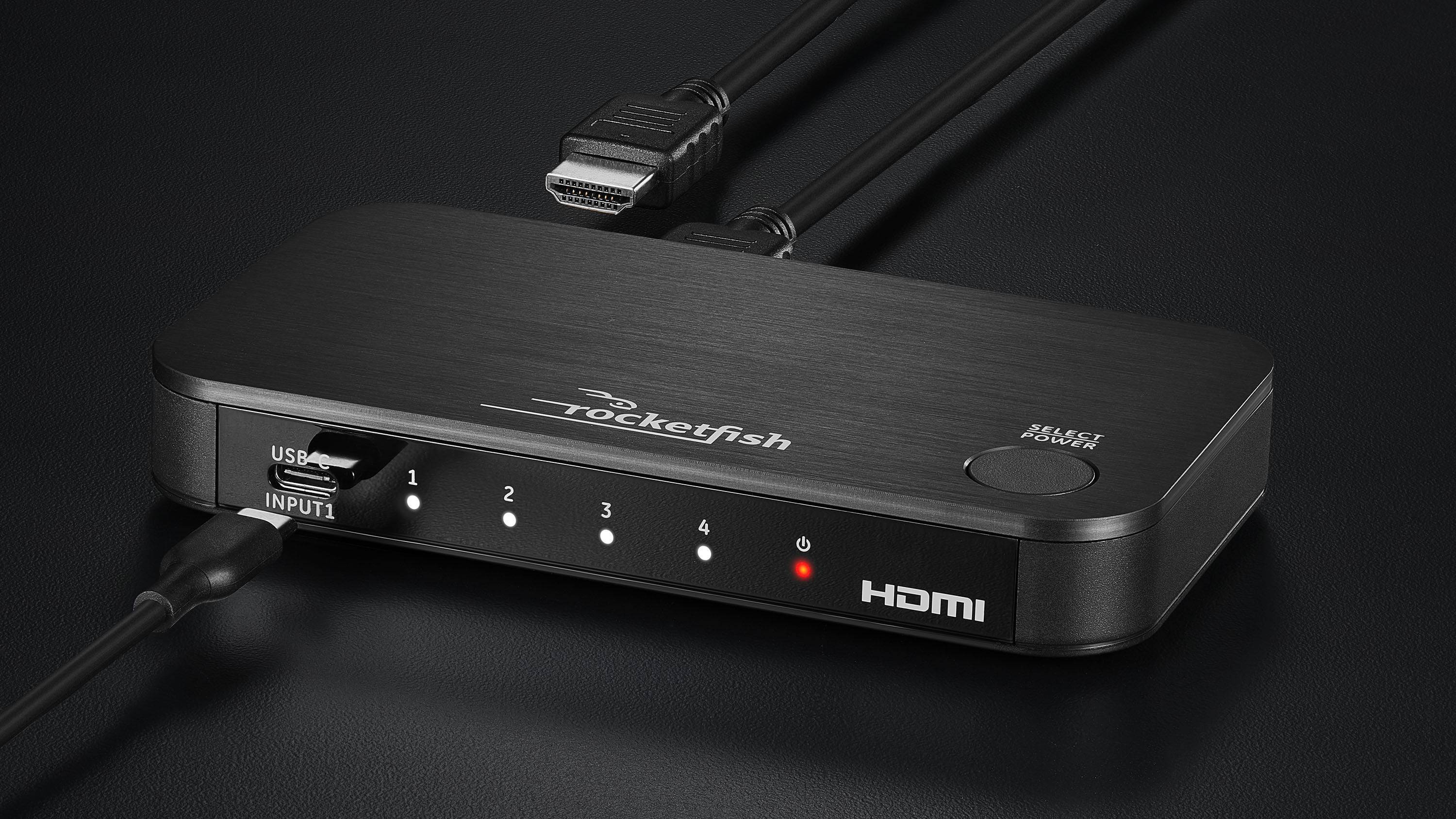 Best Buy: 4-Port 4K HDMI Switch Black