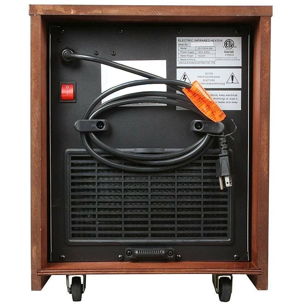 Best Buy: Lifesmart 6 Element Infrared Heater Wood Cabinet Brown  LS-1000X-6W-IN
