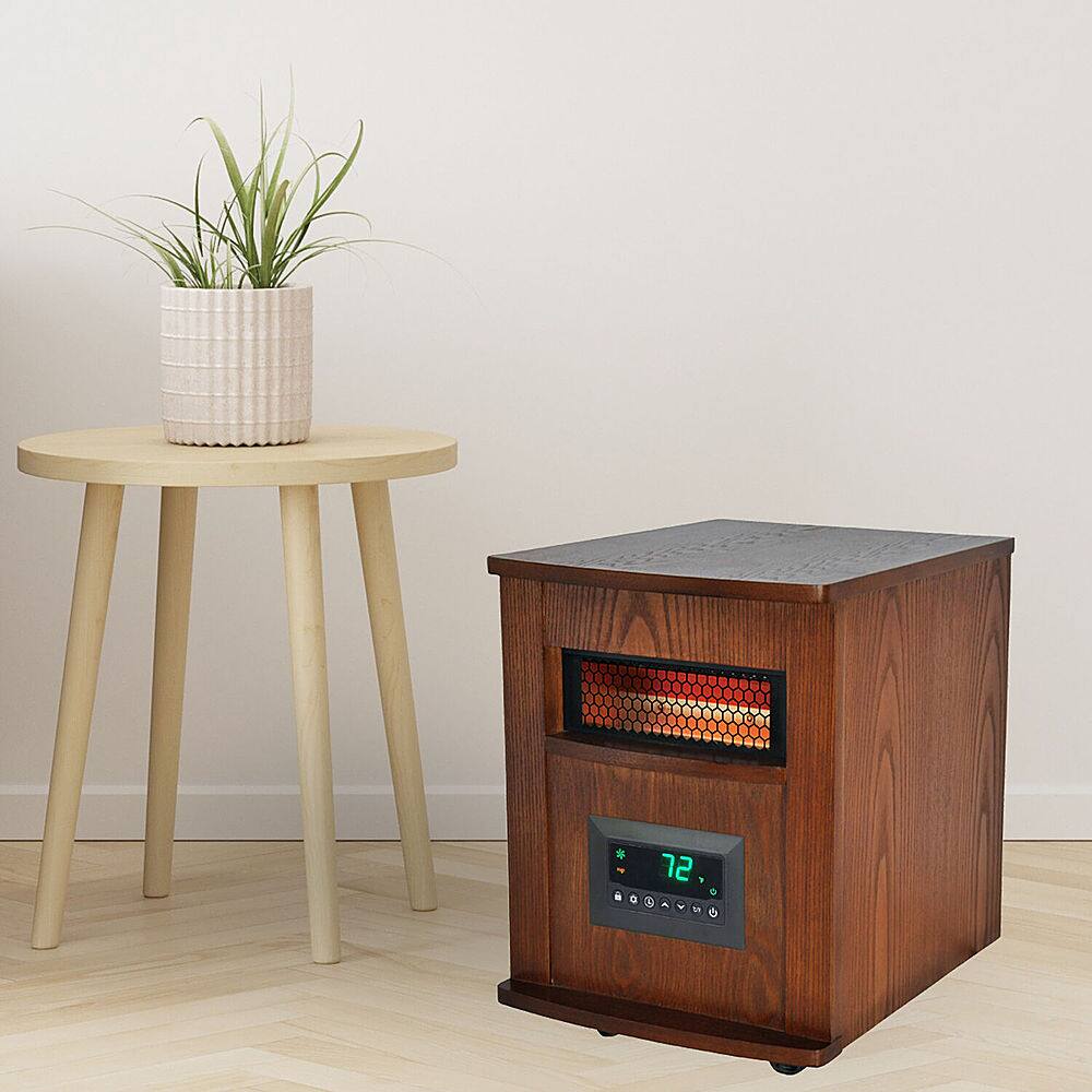 Best Buy Lifesmart 6 Element Infrared Heater Wood Brown LS