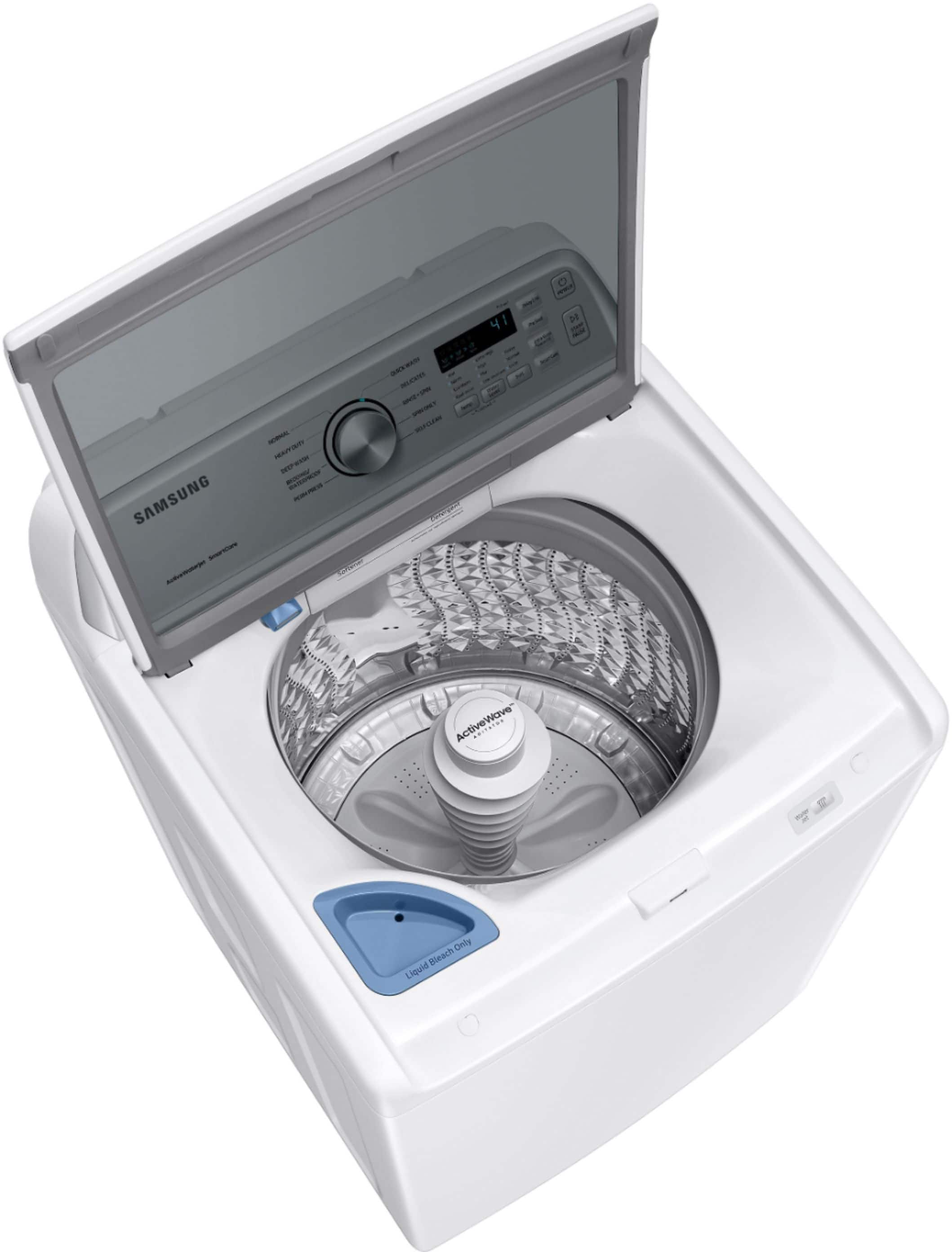 Alt View 13. Samsung - 4.4 cu. ft. High-Efficiency Top Load Washer with ActiveWave™ Agitator and Active WaterJet - White.