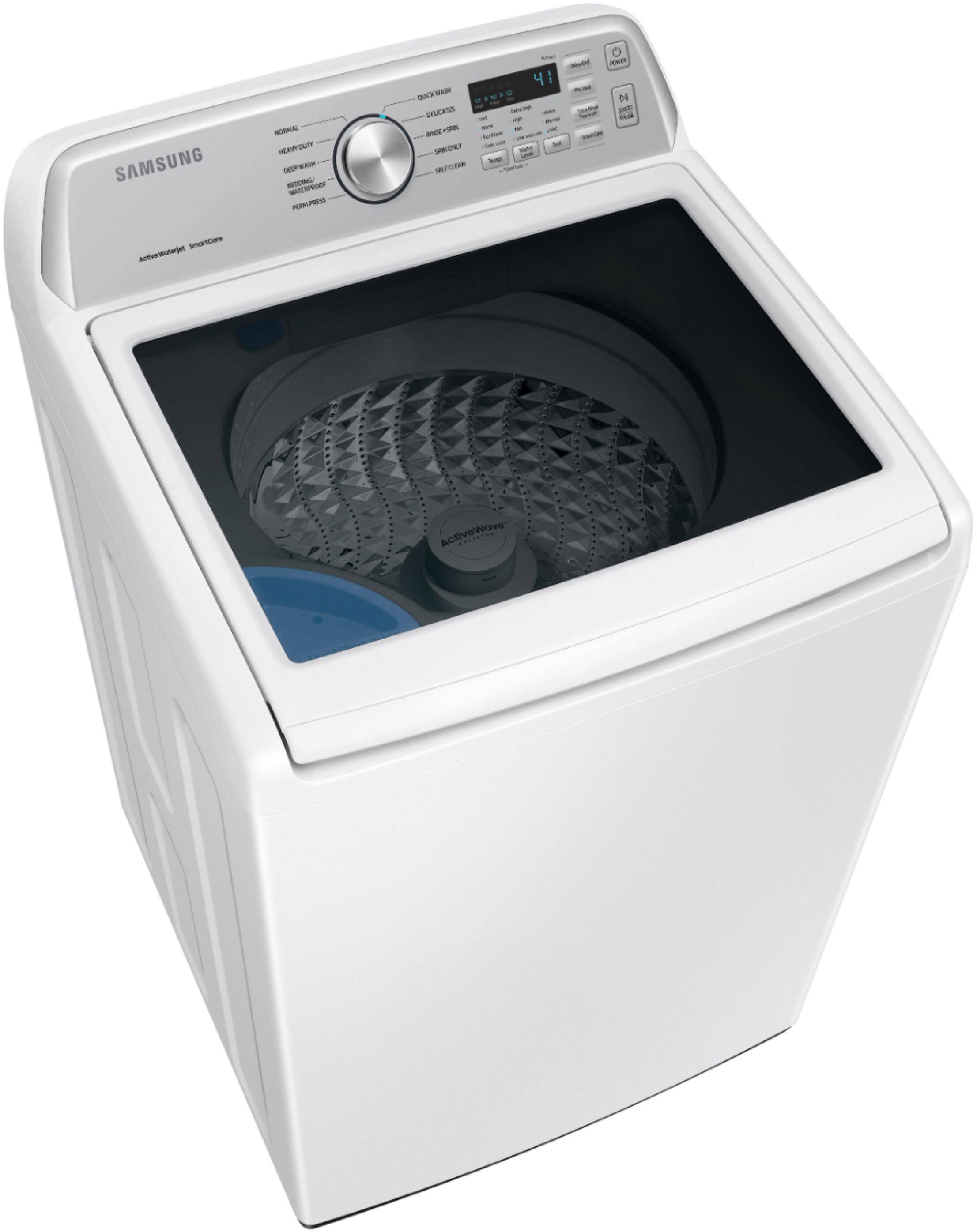 Alt View 16. Samsung - 4.4 cu. ft. High-Efficiency Top Load Washer with ActiveWave™ Agitator and Active WaterJet - White.