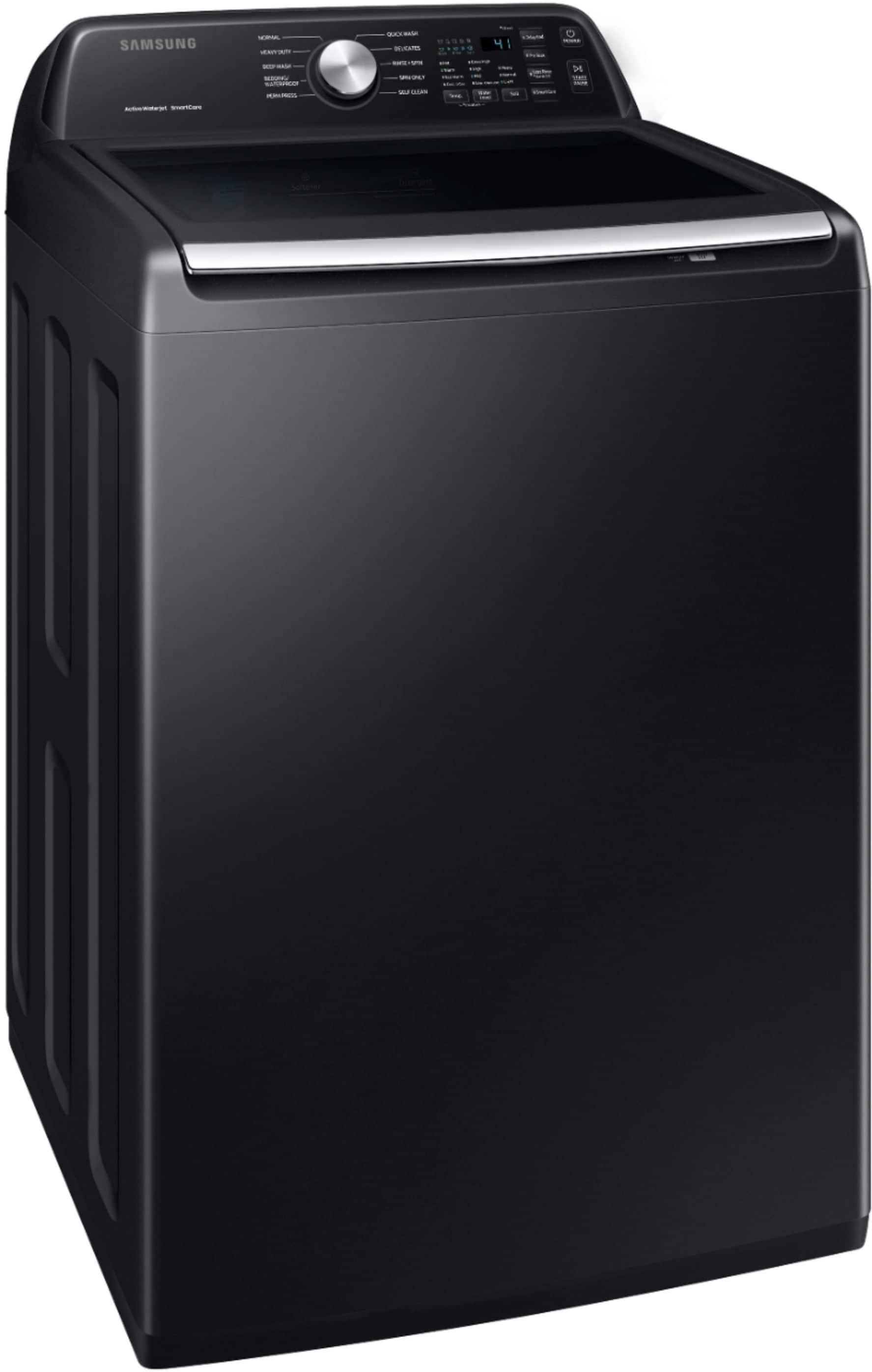 Alt View 11. Samsung - 4.4 Cu. Ft. High-Efficiency Top Load Washer with ActiveWave Agitator - Brushed Black.