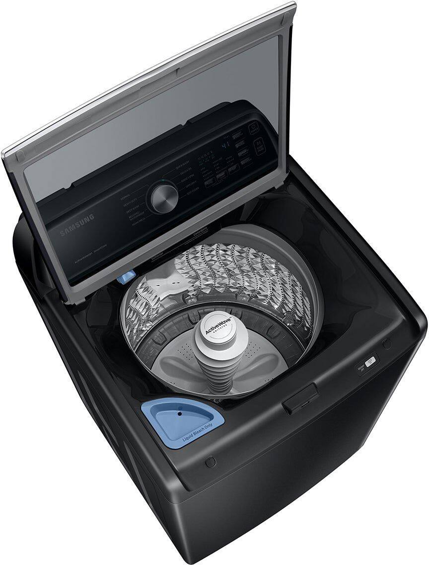 Alt View 13. Samsung - 4.4 Cu. Ft. High-Efficiency Top Load Washer with ActiveWave Agitator - Brushed Black.