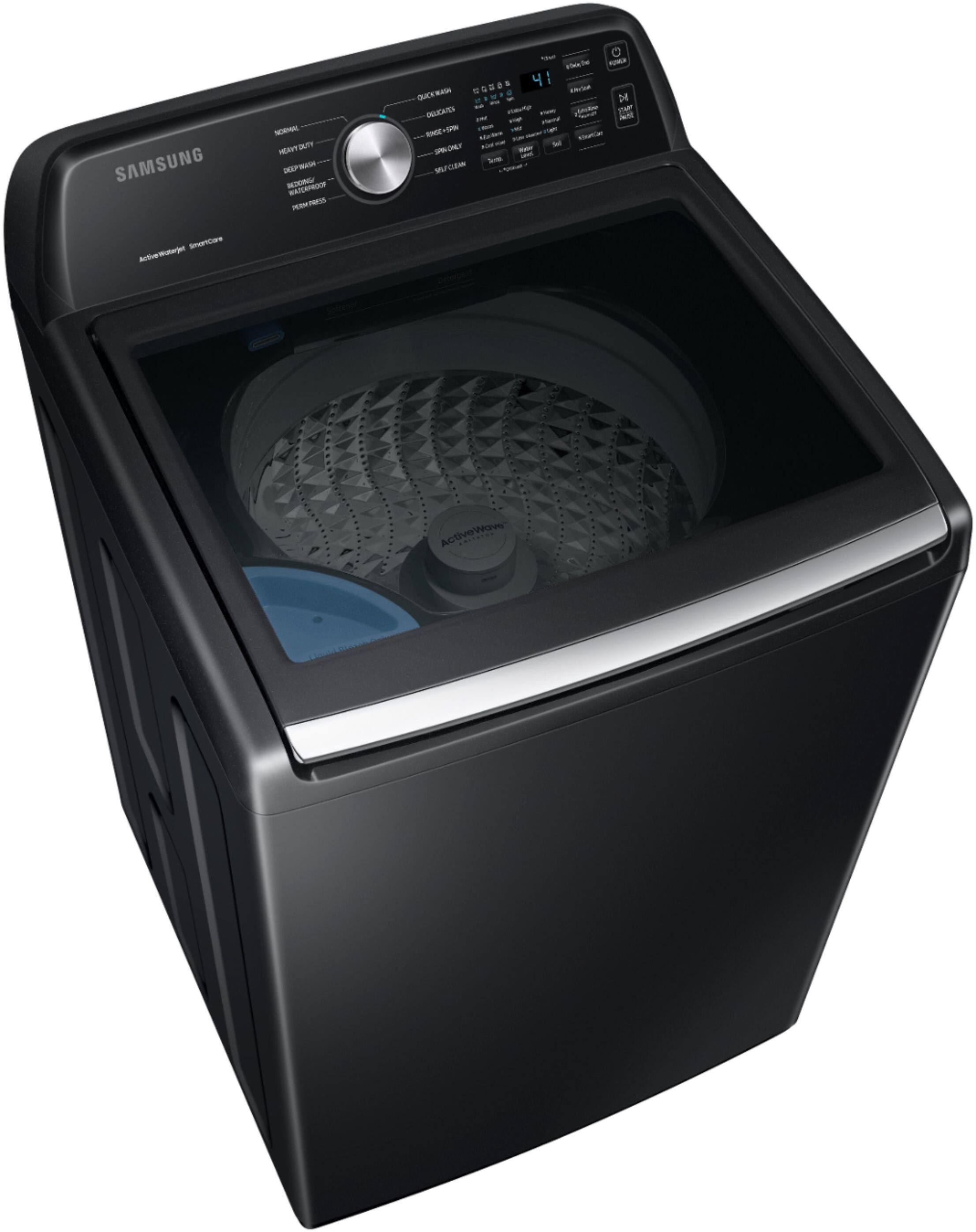 Alt View 16. Samsung - 4.4 Cu. Ft. High-Efficiency Top Load Washer with ActiveWave Agitator - Brushed Black.