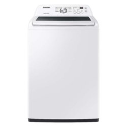 Samsung - 4.4 Cu. Ft. High-Efficiency Top Load Washer with ActiveWave Agitator - White - Front_Zoom