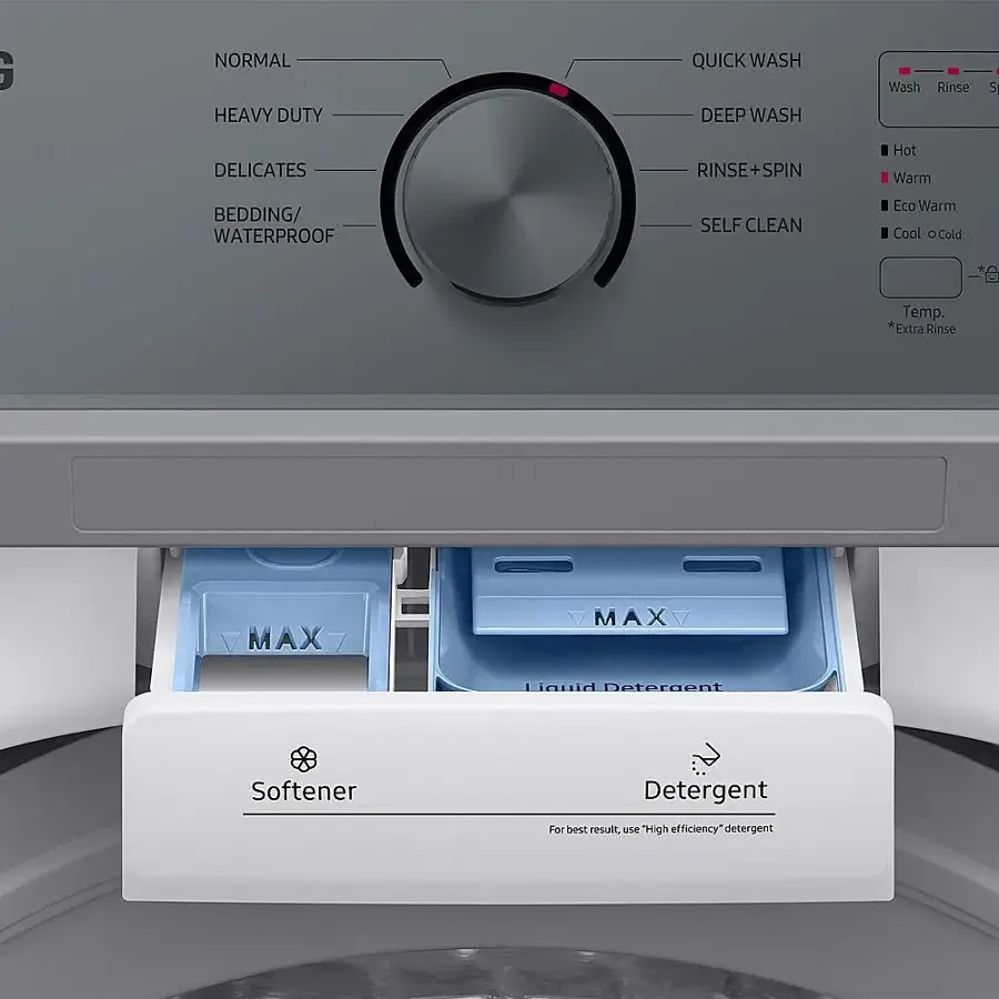 Alt View 18. Samsung - 4.4 Cu. Ft. High-Efficiency Top Load Washer with ActiveWave Agitator - White.