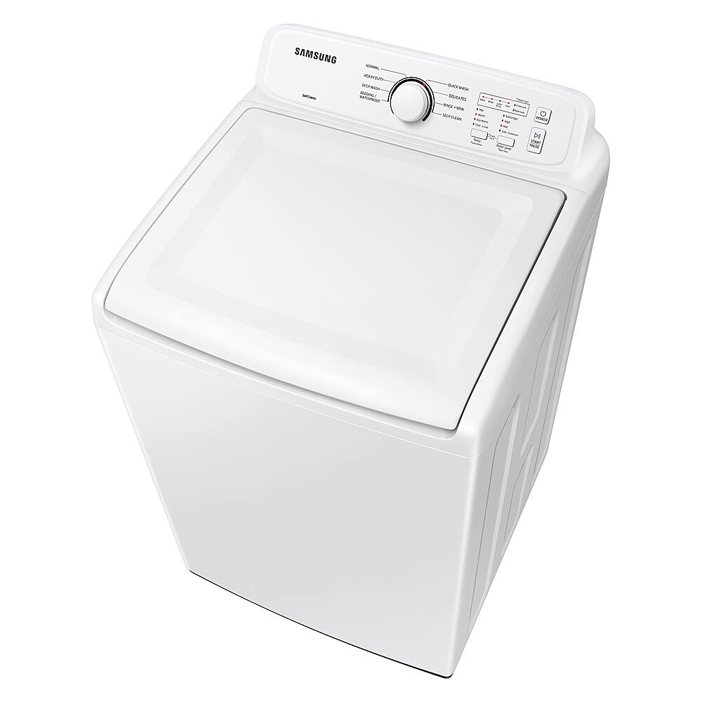 Alt View 15. Samsung - 4.1 cu. ft. High-Efficiency Top Load Washer with Soft-Close Lid and 8 Washing Cycles - White.
