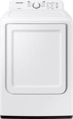 Samsung - 7.2 Cu. Ft. Electric Dryer with Sensor Dry and 8 Drying Cycles - White - Front_Standard